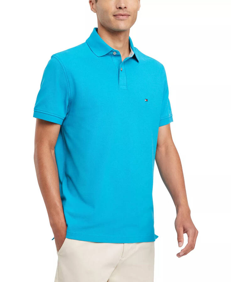 Erkek Pamuklu Klasik Fit 1985 Polo Surf Mavi - 1