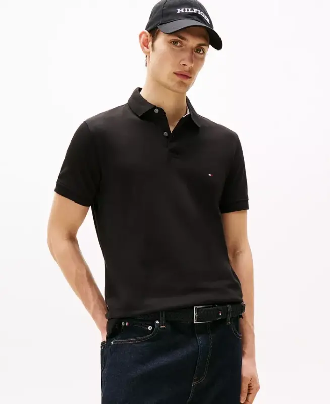 Men's Cotton Classic-Fit 1985 Polo Shirt - Black - TOMMY HILFIGER