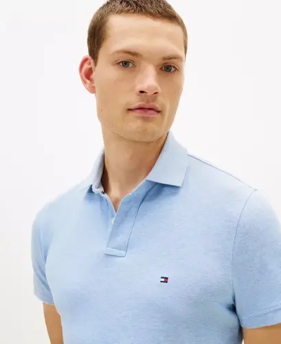 Men's Cotton Classic-Fit 1985 Polo Shirts - Vessel Blue Heather - 3