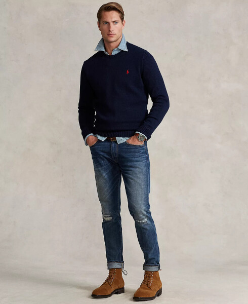 Erkek Pamuklu Sweatshirt Hunter Navy - 4