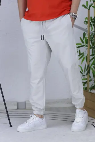 Erkek Paraşüt Jogger Pantolon11-Gri 