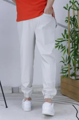 Erkek Paraşüt Jogger Pantolon11-Gri - 5