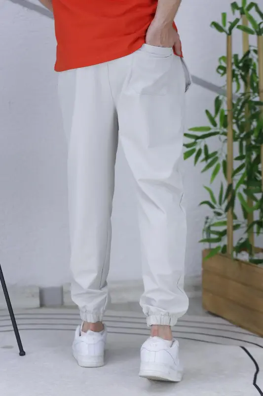 Erkek Paraşüt Jogger Pantolon11-Gri - 5