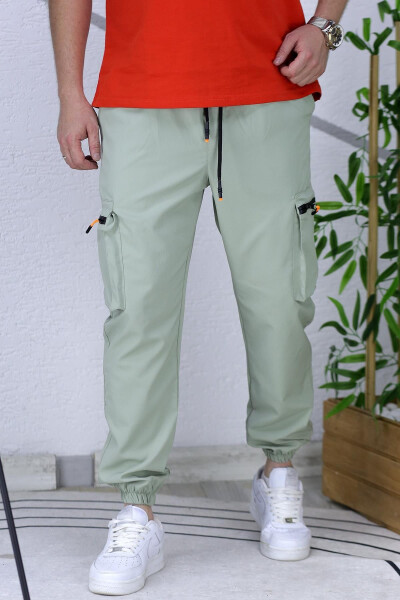 Erkek Paraşüt Kumaş Kargo Jogger Pantolon - 4