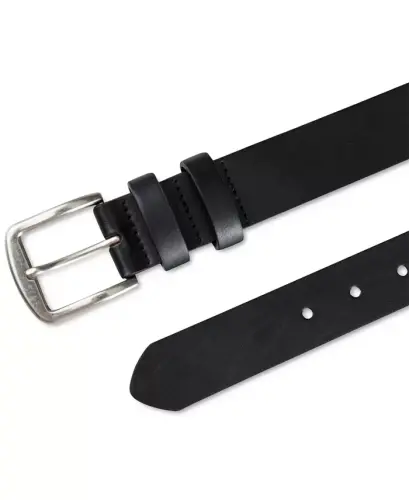 Men's Burnished-Edge Belt, Created for Modazone - Black - 3