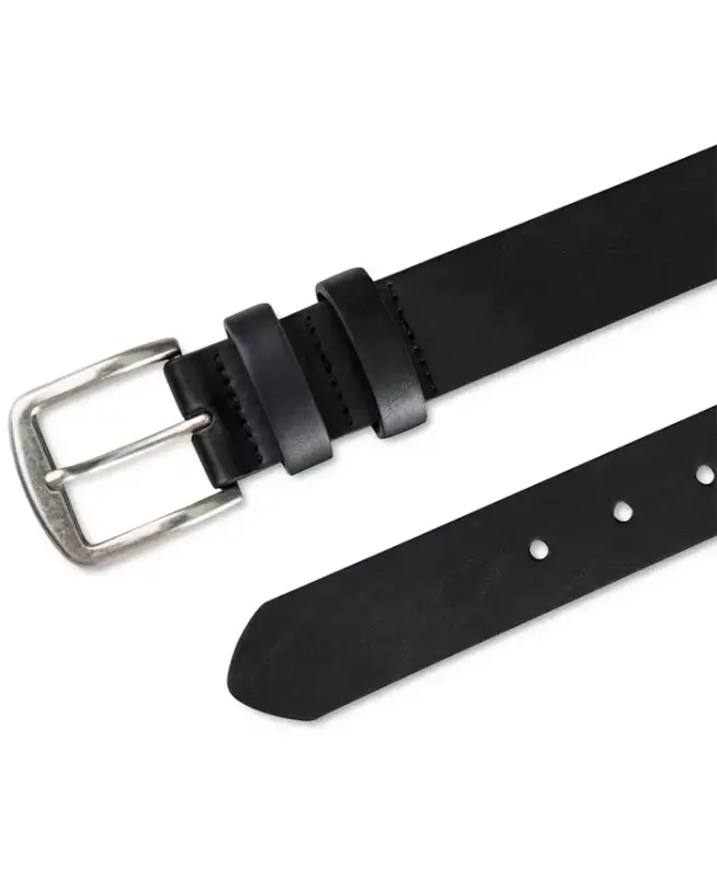 Men's Burnished-Edge Belt, Created for Modazone - Black - 3