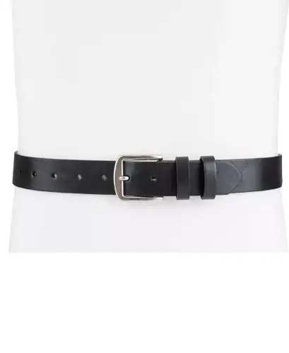 Men's Burnished-Edge Belt, Created for Modazone - Black - 5