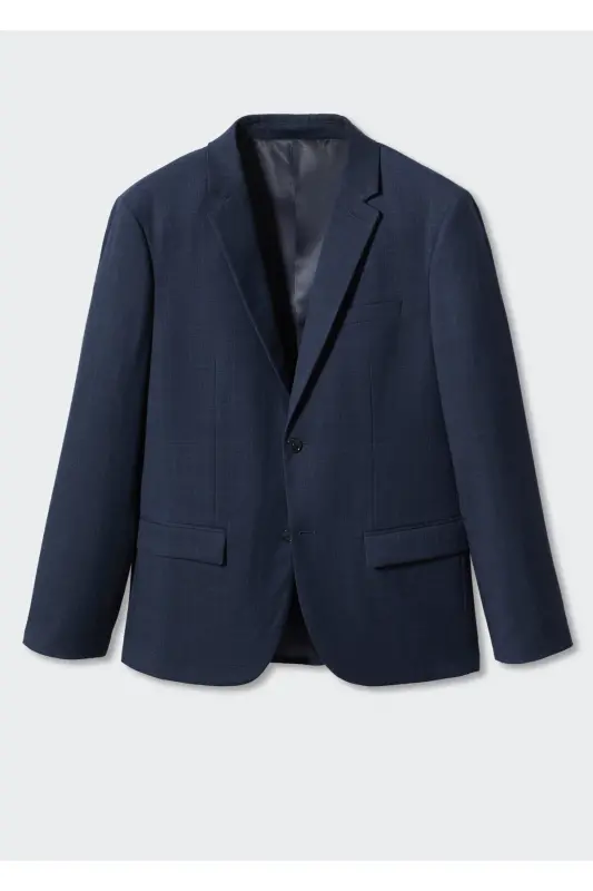 Erkek Parlak Mavi Ceket-Parlak Mavi - 3