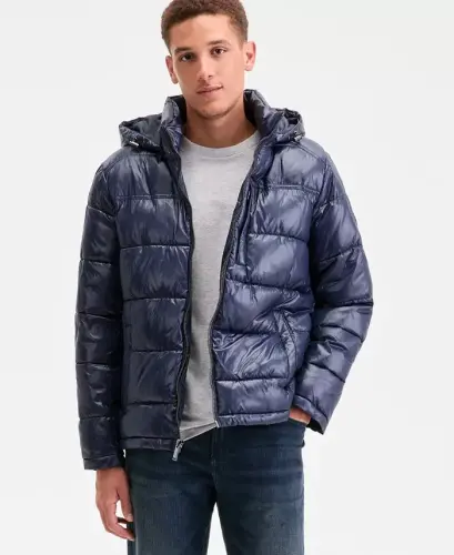 Men's Puffer Jacket - Midnight Blue 