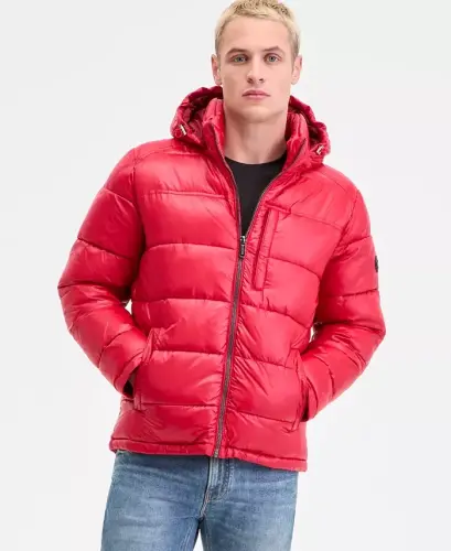 Men's Puffer Jacket - True Red 