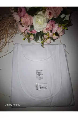 Erkek Penye Atlet Beyaz Klasik-6 Adet-Beyaz - 2