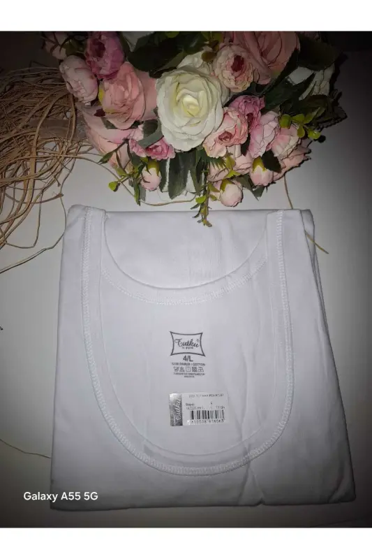 Erkek Penye Atlet Beyaz Klasik-6 Adet-Beyaz - 2