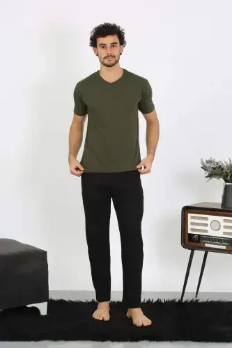 Erkek Penye Haki 3'lü Pijama Takımı 6848 - 14