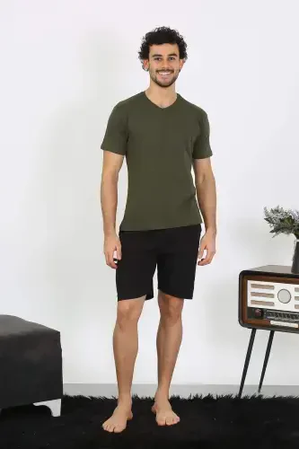 Erkek Penye Haki 3'lü Pijama Takımı 6848 - 5