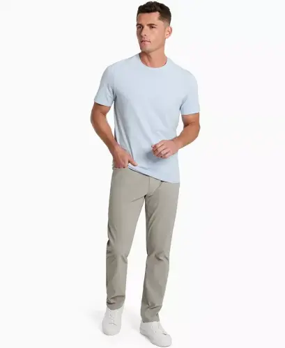 Erkek Performans Bisiklet Yaka Tişört-Açık Mavi - KENNETH COLE (1)