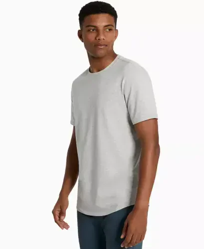 Men's Performance Crewneck T-Shirt-Heather Grey - KENNETH COLE (1)