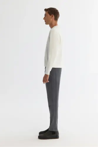 Erkek Petrol Mavi Klasik Bel Kalın Fitilli Kadife Chino Relaxed Fit Pantolon A42Y3017 - Petrol Mavi - 3
