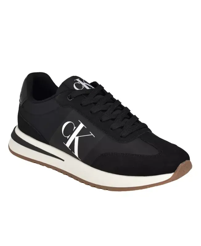 Men's Pezrand Casual Lace-Up Sneakers - Black - 1