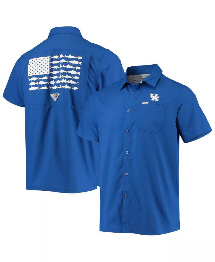 Erkek PFG Royal Kentucky Wildcats Slack Tide Kamp Gömlek Royal - 1