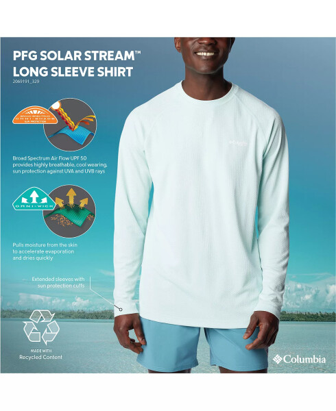 Erkek PFG Solar Stream Performans Uzun Kollu Gömlek Buzlu Sabah - 2