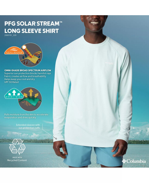 Erkek PFG Solar Stream Performans Uzun Kollu Gömlek Buzlu Sabah - 3