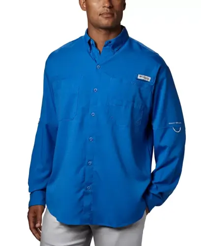 Men's PFG Tamiami II Long-Sleeve Shirt - Vivid Blue 