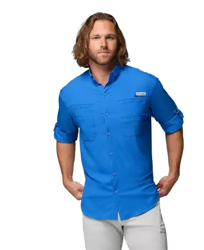 Men's PFG Tamiami II Long-Sleeve Shirt - Vivid Blue 