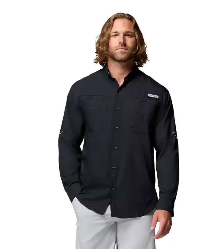 Men's PFG Tamiami II Long-Sleeve Shirt - Black - 1