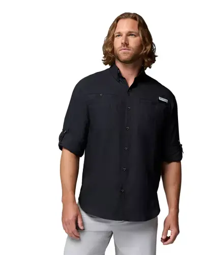 Men's PFG Tamiami II Long-Sleeve Shirt - Black - 3