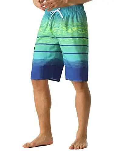 Nonwe Men's Beachwear Summer Holiday Swim Trunks Quick Dry Striped - NONWE (1)