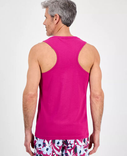 Men's Beach Logo Tank Top - Medium Pink - 3