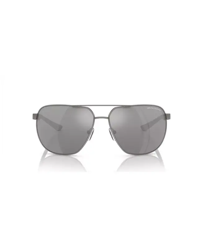 Men's Polarized Sunglasses, Mirror AX2047S - Matte Gunmetal - 2