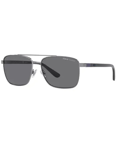 Men's Polarized Sunglasses, PH3137 - SHINY GUNMETAL/POLAR GREY - 1