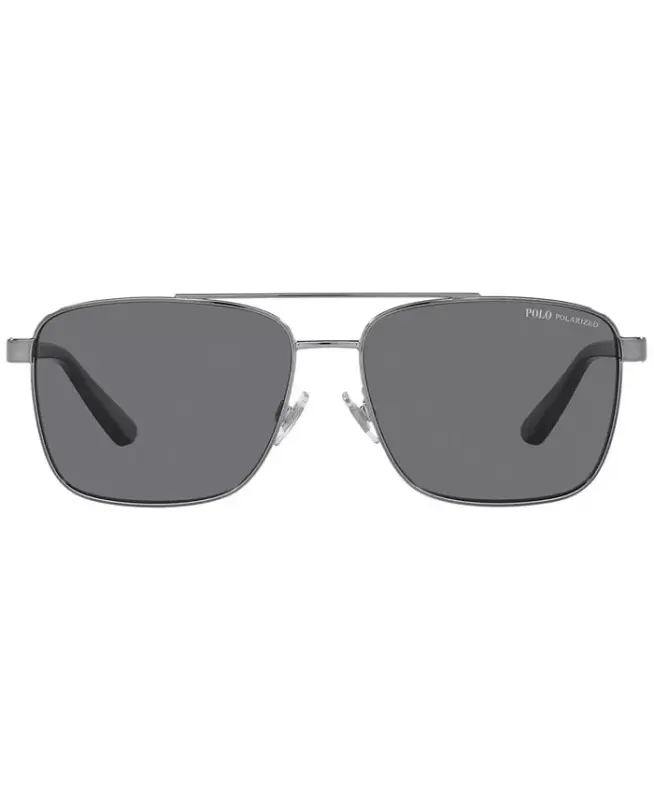 Men's Polarized Sunglasses, PH3137 - SHINY GUNMETAL/POLAR GREY - 2