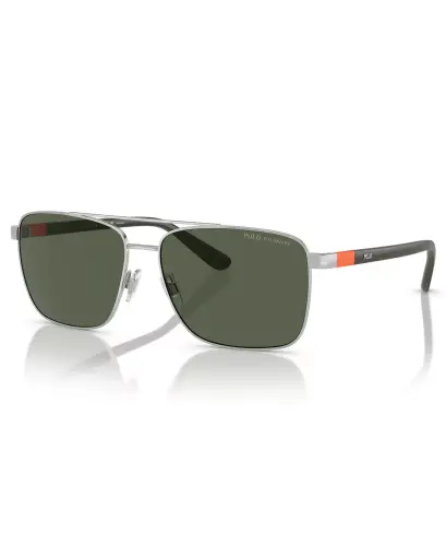Men's Polarized Sunglasses, PH3137 - Shiny Silver - 1