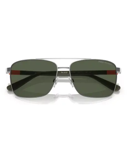 Men's Polarized Sunglasses, PH3137 - Shiny Silver - 5