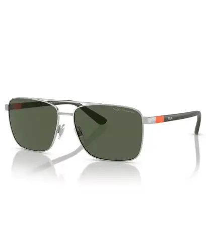 Men's Polarized Sunglasses, PH3137-Shiny Silver 