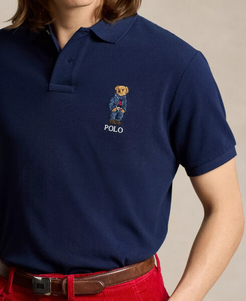 Erkek Polo Bear Mesh Polo Gömlek Lacivert - 3