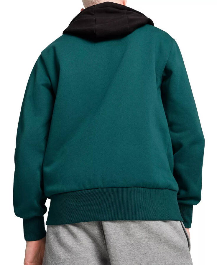 Erkek Posterize 2.0 Regular-Fit Logolu Baskılı Polar Kapüşonlu Sweatshirt Koyu Yeşil-Puma Siyahı - 2