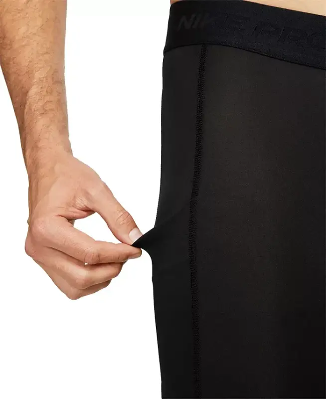 Men's Pro Slim-Fit Dri-FIT Fitness Tights - Black/white - 4