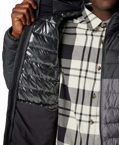 Men's Powder Lite II Hooded Jacket-City Grey, Shark - 3