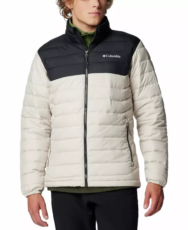 Men's Powder Lite II Puffer Jacket-Dark Stone, Black - COLUMBIA