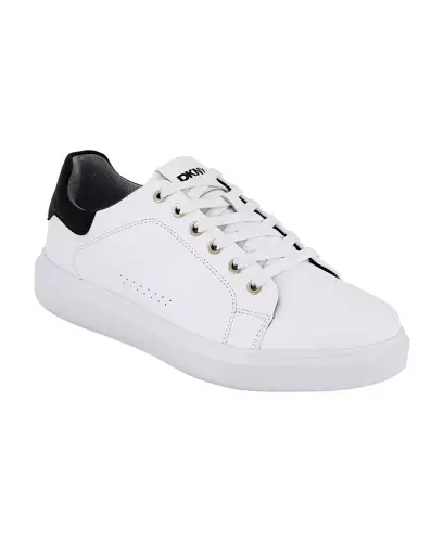 Men's Smooth Leather Sneakers - White - 1
