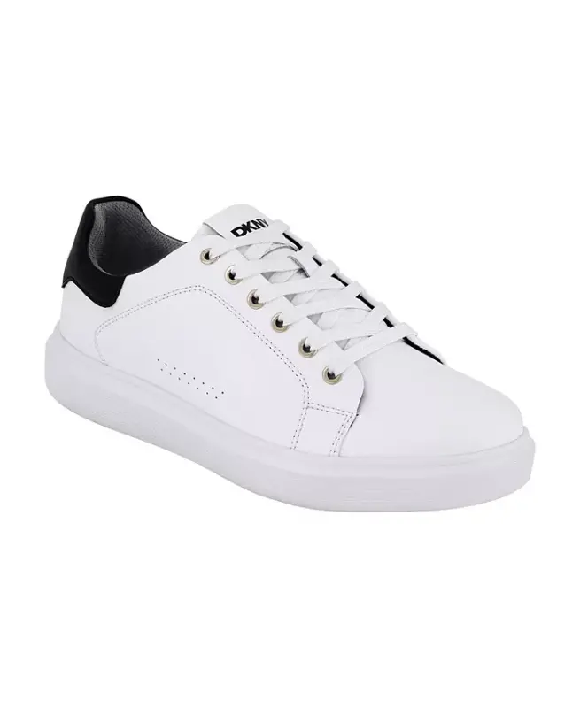 Men's Smooth Leather Sneakers - White - 1