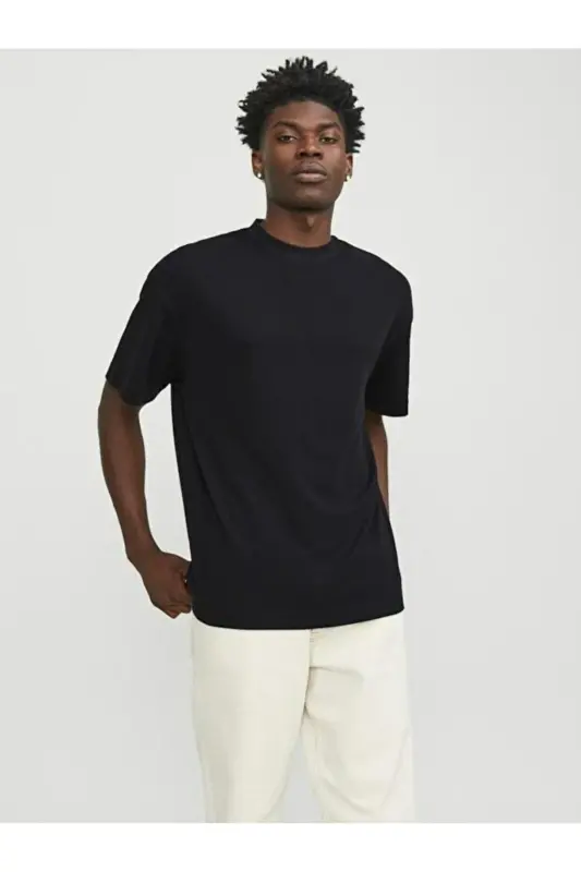 Jjeurban Edge Tee Ss O-Neck Noos Erkek T-shirt 12254412 Black - BLACK - 1