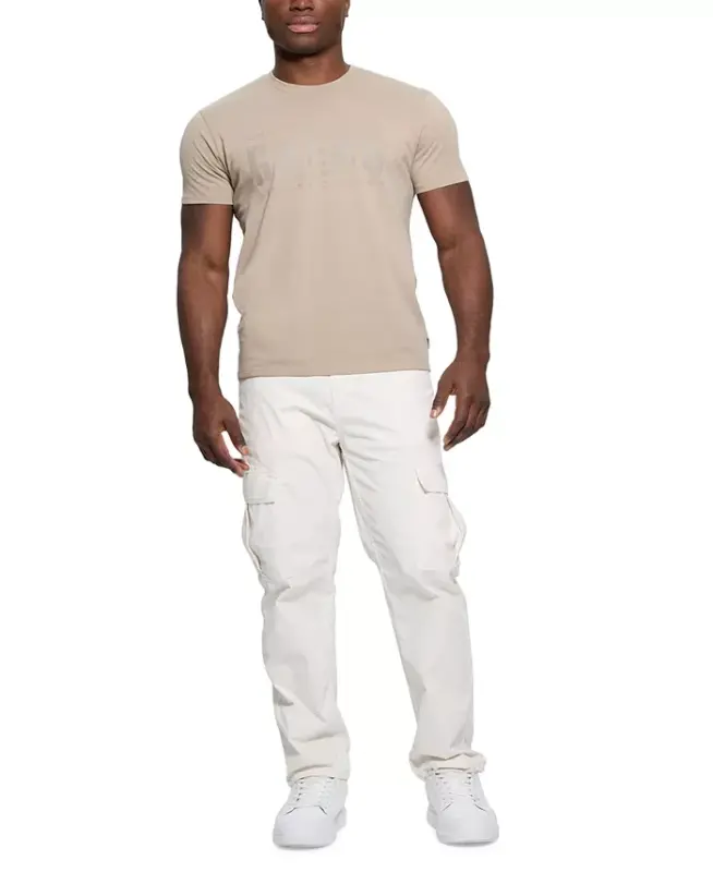 Men's Relaxed Fit Short Sleeve Crewneck Logo T-Shirt - Tan - 2