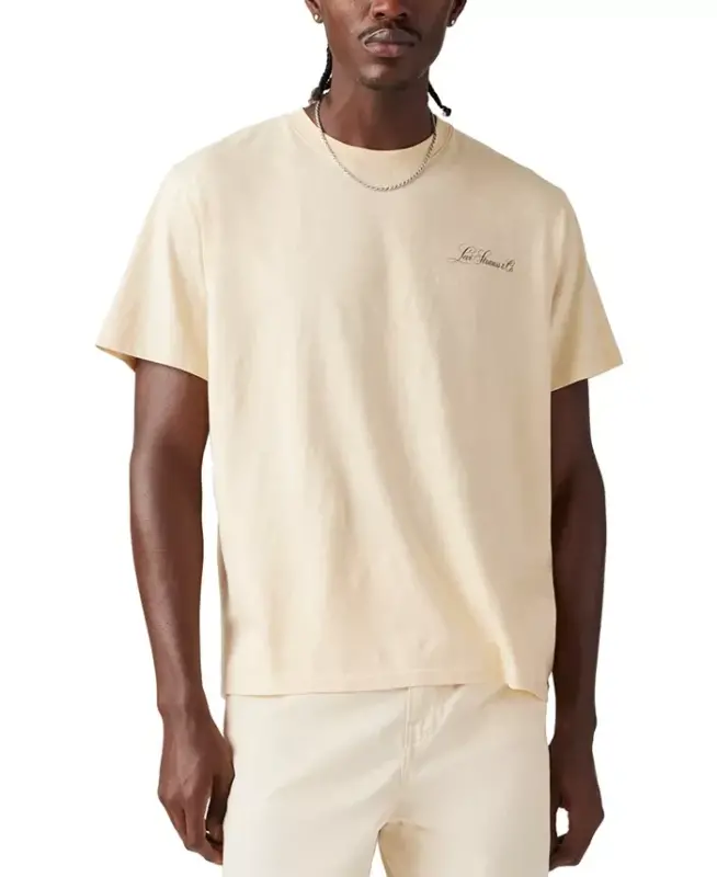 Men's Relaxed-Fit Logo Graphic T-Shirt - Bleached Sand - 1