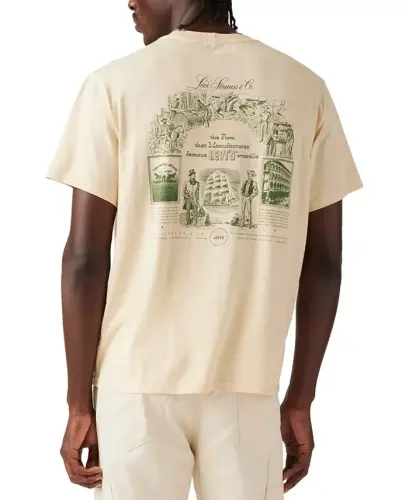 Men's Relaxed-Fit Logo Graphic T-Shirt - Bleached Sand - 2