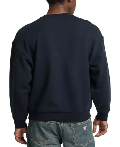 Men's Relaxed Fit Vintage Long Sleeve Logo Graphic Sweatshirt - Daring Ocean - 2