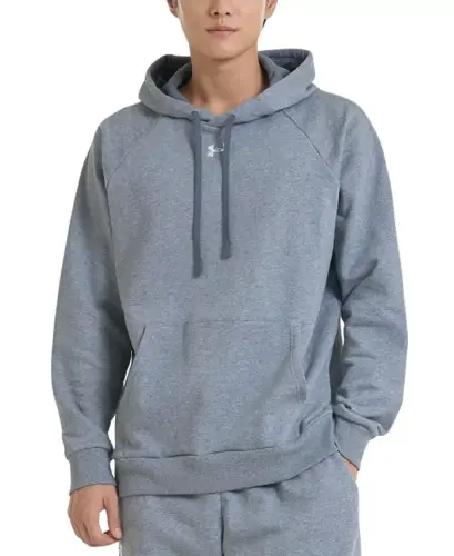 Men's Rival Logo Embroidered Fleece Hoodie - Castlerock Heather 